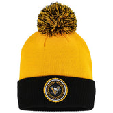 Pittsburgh Penguins adidas Women's Laurel Cuffed Knit Hat with Pom - Gold | Adidas on sale