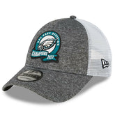 Philadelphia Eagles New Era 2022 NFC East Division Champions Locker Room 9FORTY Adjustable Hat - Heather Gray - NFL