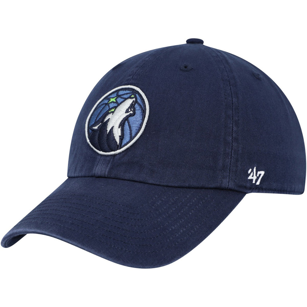 47 brand Minnesota Timberwolves '47 Core Logo Clean Up Adjustable Hat Navy