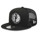 New Era Dallas Mavericks 9FIFTY Snapback Trucker Hat Black
