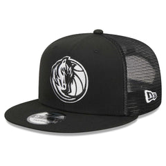 New Era Dallas Mavericks 9FIFTY Snapback Trucker Hat Black