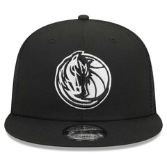 New Era Dallas Mavericks 9FIFTY Snapback Trucker Hat Black