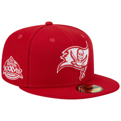 Tampa Bay Buccaneers New Era Super Bowl XXXVII Main Patch 59FIFTY Fitted Hat - Scarlet - NFL