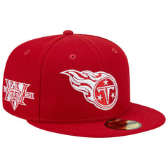 Tennessee Titans New Era 15 Years Main Patch 59FIFTY Fitted Hat - Scarlet - NFL