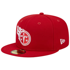 Tennessee Titans New Era 15 Years Main Patch 59FIFTY Fitted Hat - Scarlet - NFL