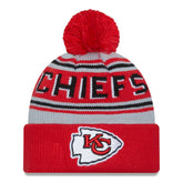 Kansas City Chiefs New Era Main Cuffed Knit Hat with Pom - Red - NFL