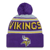 Minnesota Vikings New Era Main Cuffed Knit Hat with Pom - Purple - NFL