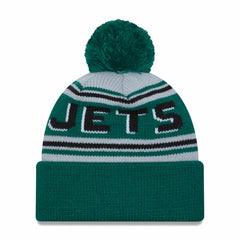 New York Jets New Era Main Cuffed Knit Hat with Pom - Green - NFL