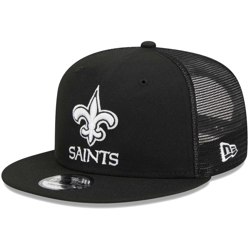 New Orleans Saints New Era Main Trucker 9FIFTY Snapback Hat - Black - NFL
