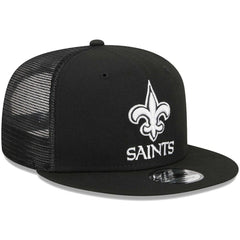New Orleans Saints New Era Main Trucker 9FIFTY Snapback Hat - Black - NFL