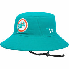 Miami Dolphins New Era Throwback Logo Main Bucket Hat - Aqua - NFL