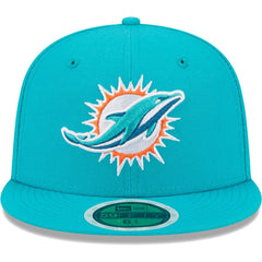 Miami Dolphins New Era Youth Main 59FIFTY Fitted Hat - Aqua - NFL