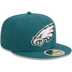 Philadelphia Eagles New Era Youth Main 59FIFTY Fitted Hat - Midnight Green - NFL