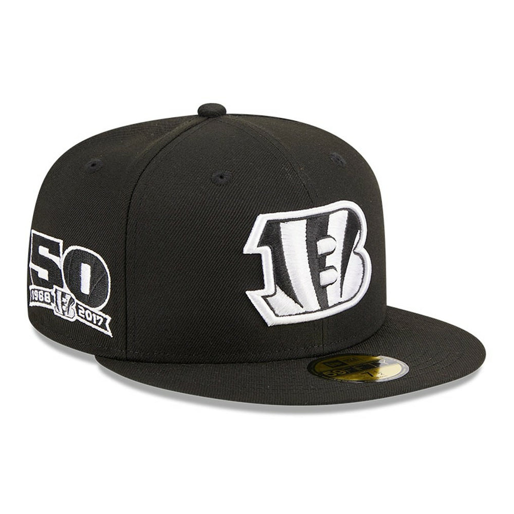 Cincinnati Bengals New Era Main Patch 59FIFTY Fitted Hat - Black - NFL