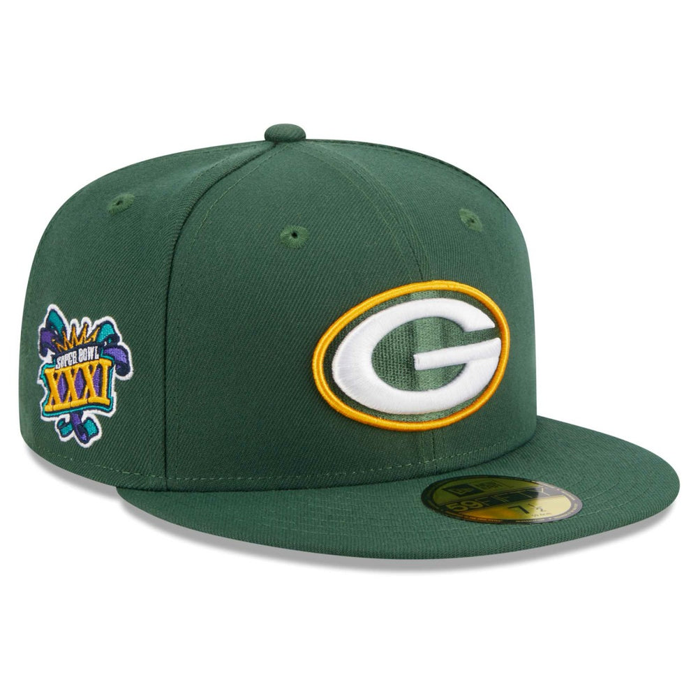 Green Bay Packers New Era Main Patch 59FIFTY Fitted Hat - Green - NFL