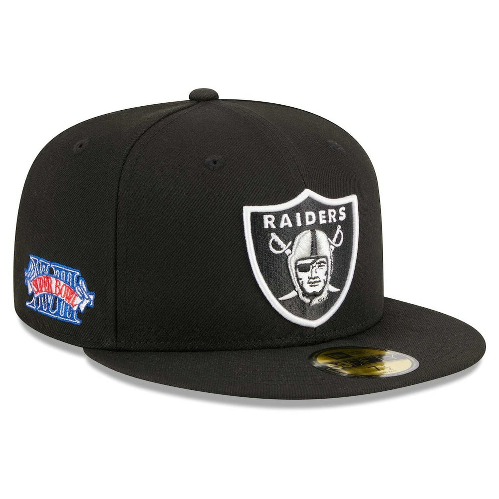 Las Vegas Raiders New Era Main Patch 59FIFTY Fitted Hat - Black - NFL