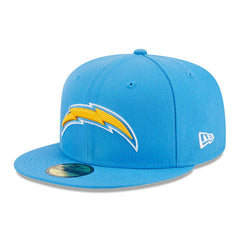 Los Angeles Chargers New Era Main Patch 59FIFTY Fitted Hat - Powder Blue - NFL