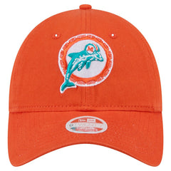 Miami Dolphins New Era Women's Throwback Main Core Classic 2.0 9TWENTY Adjustable Hat - Orange - NFL