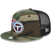 Tennessee Titans New Era Youth Main Trucker 9FIFTY Snapback Hat - Camo - NFL