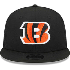 Cincinnati Bengals New Era Youth Main Trucker 9FIFTY Snapback Hat - Black - NFL