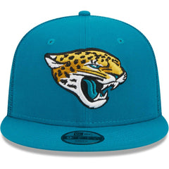 Jacksonville Jaguars New Era Youth Main Trucker 9FIFTY Snapback Hat - Teal - NFL