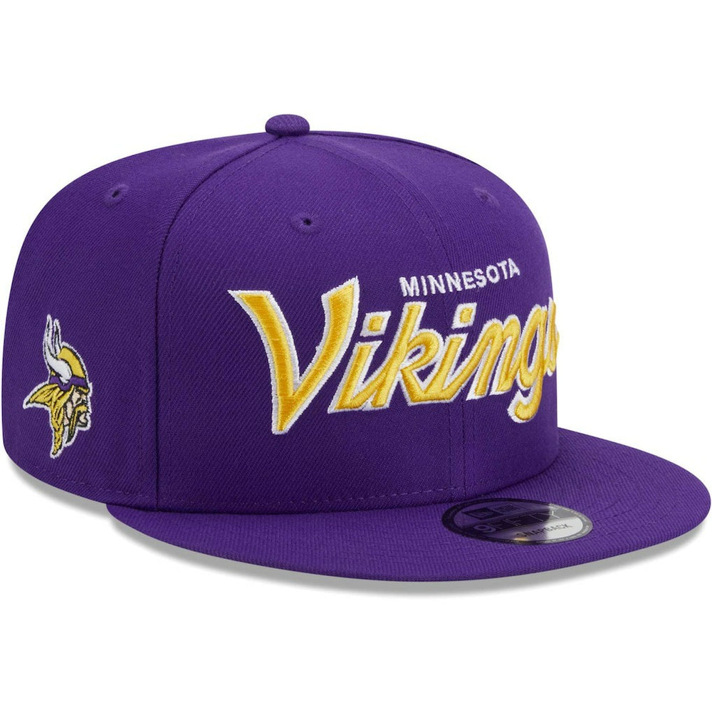 Minnesota Vikings New Era Main Script 9FIFTY Snapback Hat - Purple - NFL