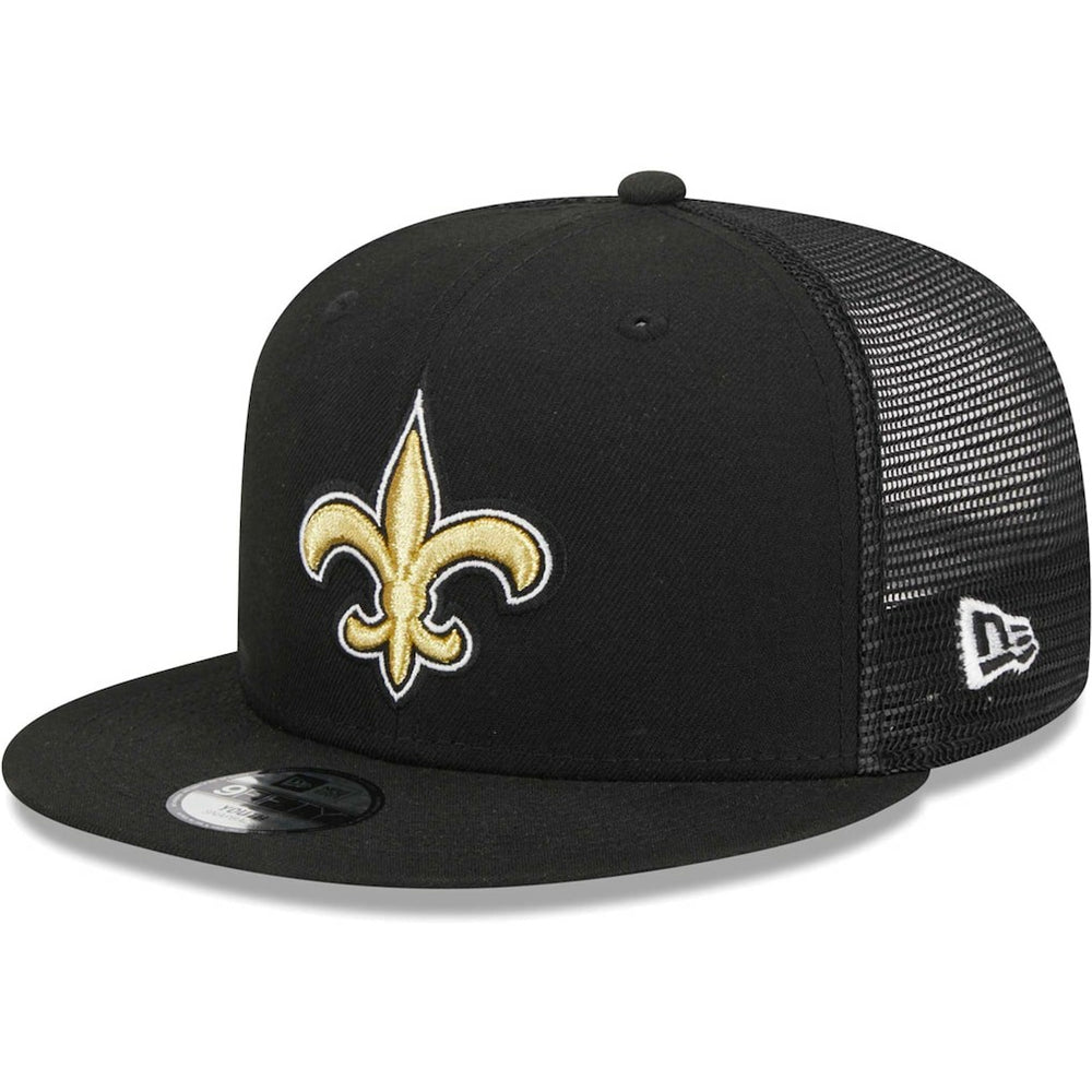 New Orleans Saints New Era Youth Main Trucker 9FIFTY Snapback Hat - Black - NFL