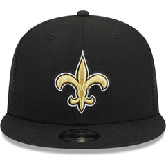 New Orleans Saints New Era Youth Main Trucker 9FIFTY Snapback Hat - Black - NFL