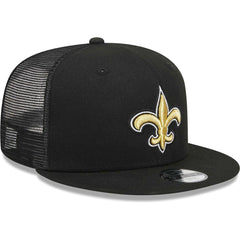 New Orleans Saints New Era Youth Main Trucker 9FIFTY Snapback Hat - Black - NFL