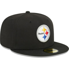 Pittsburgh Steelers New Era Main 59FIFTY Fitted Hat - Black - NFL