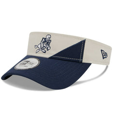Dallas Cowboys New Era 2023 Sideline Historic Adjustable Visor - Cream/Navy - NFL