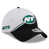 New York Jets New Era 2023 Sideline 9TWENTY Adjustable Hat - White/Black - NFL