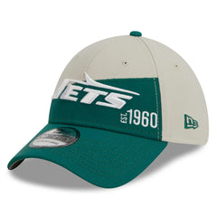 New York Jets New Era 2023 Sideline Historic 39THIRTY Flex Hat - Cream/Kelly Green - NFL