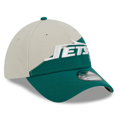 New York Jets New Era 2023 Sideline Historic 39THIRTY Flex Hat - Cream/Kelly Green - NFL