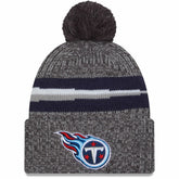 Tennessee Titans New Era 2023 Sideline Sport Cuffed Pom Knit Hat - Gray - NFL