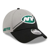 New York Jets New Era 2023 Sideline 9FORTY Adjustable Hat - Gray/Black - NFL