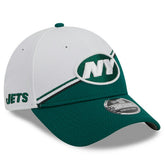 New York Jets New Era 2023 Sideline 9FORTY Adjustable Hat - White/Green - NFL