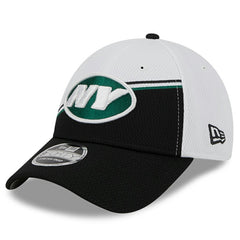 New York Jets New Era 2023 Sideline 9FORTY Adjustable Hat - White/Black - NFL