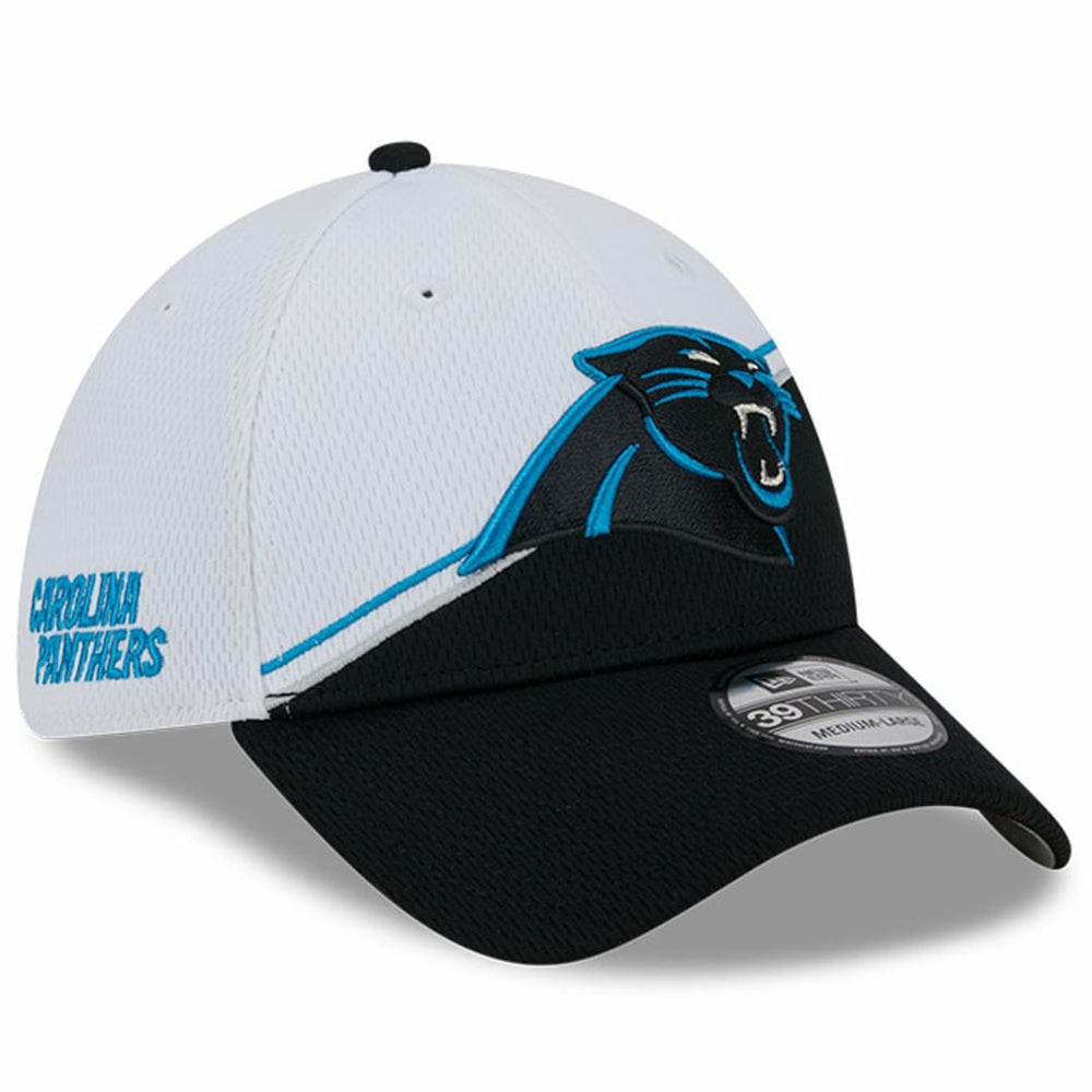 Carolina Panthers New Era 2023 Sideline 39THIRTY Flex Hat - White/Black - NFL