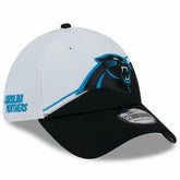 Carolina Panthers New Era 2023 Sideline 39THIRTY Flex Hat - White/Black - NFL
