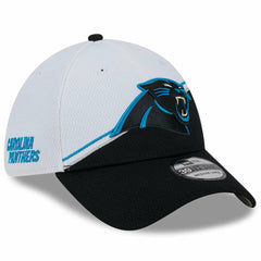 Carolina Panthers New Era 2023 Sideline 39THIRTY Flex Hat - White/Black - NFL