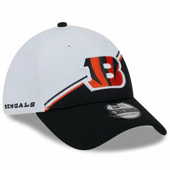 Cincinnati Bengals New Era 2023 Sideline 39THIRTY Flex Hat - White/Black - NFL