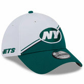 New York Jets New Era 2023 Sideline 39THIRTY Flex Hat - White/Green - NFL