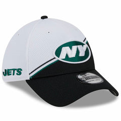 New York Jets New Era 2023 Sideline 39THIRTY Flex Hat - White/Black - NFL