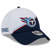 Tennessee Titans New Era 2023 Sideline 39THIRTY Flex Hat - White/Navy - NFL