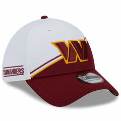 Washington Commanders New Era 2023 Sideline 39THIRTY Flex Hat - White/Burgundy - NFL