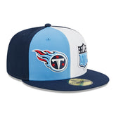 Tennessee Titans New Era 2023 Sideline 59FIFTY Fitted Hat - Light Blue/Navy - NFL