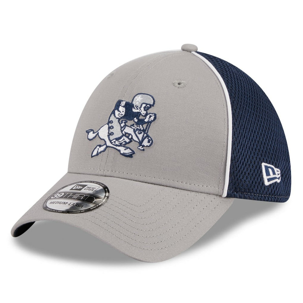 Dallas Cowboys New Era Pipe Retro Joe 39THIRTY Flex Hat - Silver/Navy - NFL