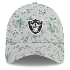 Las Vegas Raiders New Era Girls Youth Bouquet 9TWENTY Adjustable Hat - Gray - NFL