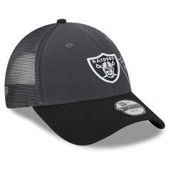 Las Vegas Raiders New Era Preschool Reflect 9FORTY Adjustable Hat - Graphite/Black - NFL